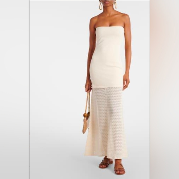 NWOT/ et clet  Crochet-Trimmed Maxi Dress - Picture 2 of 11